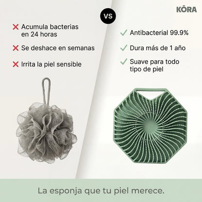Kit de Baño 3 en 1 | 2X1 ESPONJA EXFOLIANTE + REGALO MASAJEADOR CAPILAR